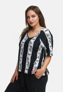 Κουτί μπλούζα από ελαφρύ ελαστικό βισκόζι 'Sovana'