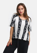 Κουτί μπλούζα από ελαφρύ ελαστικό βισκόζι 'Sovana'