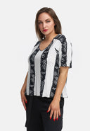 Κουτί μπλούζα από ελαφρύ ελαστικό βισκόζι 'Sovana'