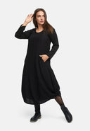 Dress in A-line with Gathering 'Ferina'