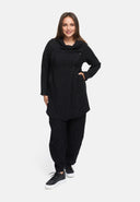 Kurtka A-linia, asymetryczna, z wzorem strukturalnym 'Noira'