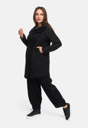 Kurtka A-linia, asymetryczna, z wzorem strukturalnym 'Noira'