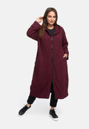 Casaco de transição em viscose stretch texturizada 'Floréa'