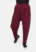 Calças com cinto de atar em mistura de cânhamo e algodão 'Elure'