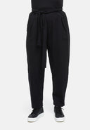 Calças com cinto de atar em mistura de cânhamo e algodão 'Elure'