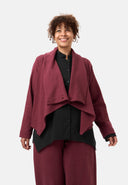 'Collina' Jacke – Elegante Kurzjacke mit Wickeloptik & Struktur