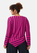 'Sienna' Camisola - Look às riscas, linha A assimétrica