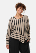 'Sienna' Camisola - Look às riscas, linha A assimétrica
