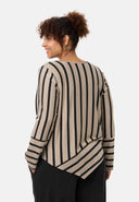 'Sienna' Camisola - Look às riscas, linha A assimétrica