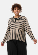 'Sienna' Casaco - Stretch de viscose, mistura de riscas