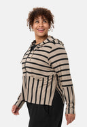 'Sienna' Casaco - Stretch de viscose, mistura de riscas