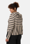 'Sienna' Casaco - Stretch de viscose, mistura de riscas