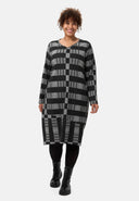 'Karina' Vestido - Decote em V & padrão xadrez moderno
