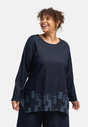 Túnica "Nila" – Dark Denim, Impressão a Laser