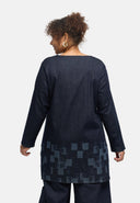 Túnica "Nila" – Dark Denim, Impressão a Laser