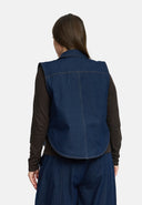 'Amira' gilet – denim scuro, casual & con elasticità