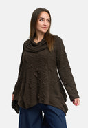 'Brunel' Tunic – short form, nobly textured & shirt collar