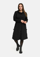 'Brunel' Abito – Cowl-Neck, arricciatura laterale & lunghezza midi