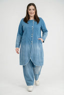 'Sky' Mantel – Premium Denim, Ombre-Waschung & Stretch